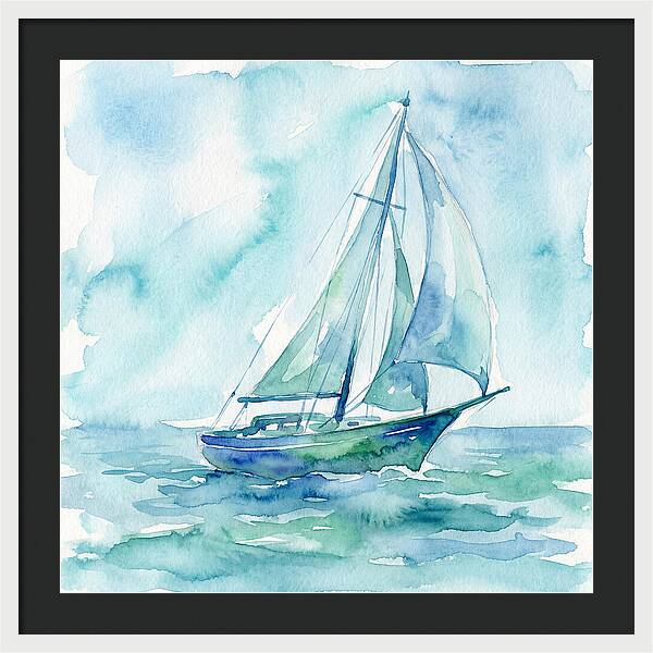 Sailboat Gliding Through Waves