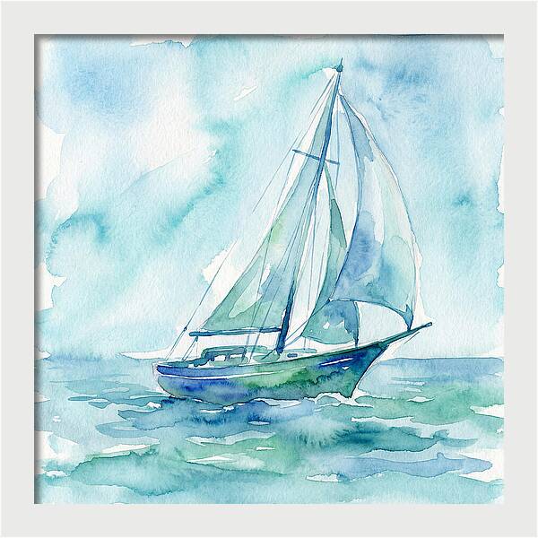 Sailboat Gliding Through Waves