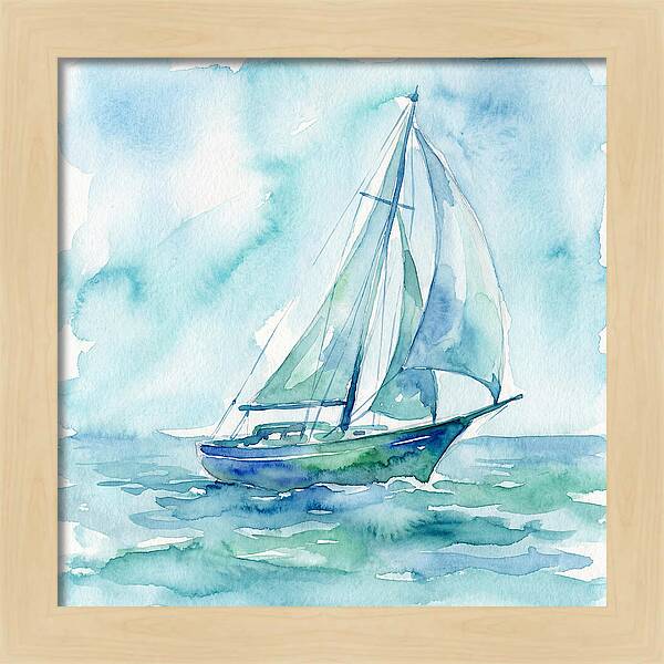 Sailboat Gliding Through Waves