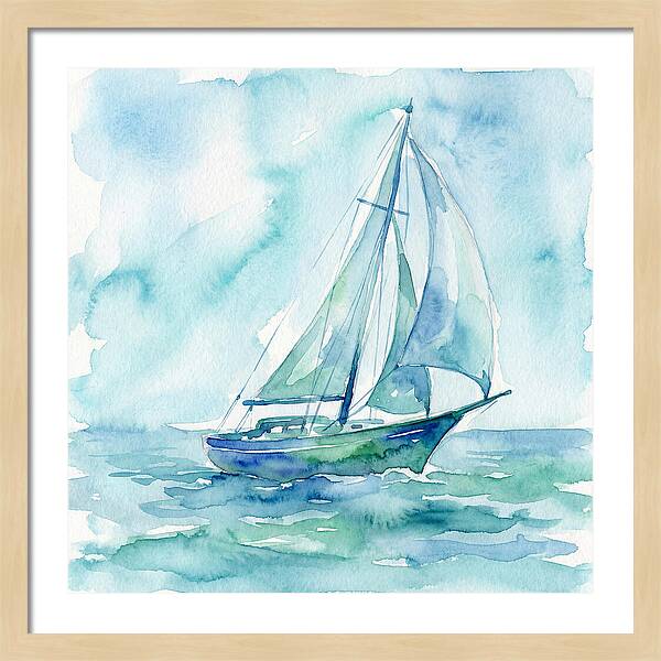 Sailboat Gliding Through Waves