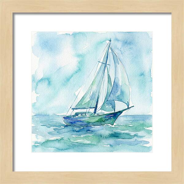 Sailboat Gliding Through Waves