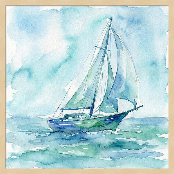 Sailboat Gliding Through Waves