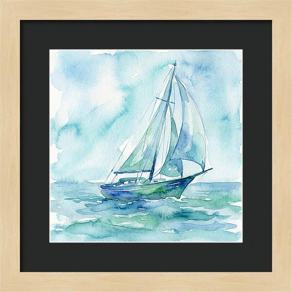Sailboat Gliding Through Waves