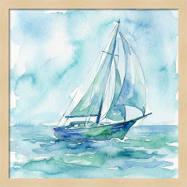 Sailboat Gliding Through Waves