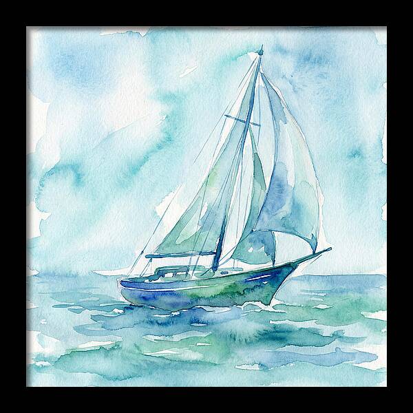 Sailboat Gliding Through Waves
