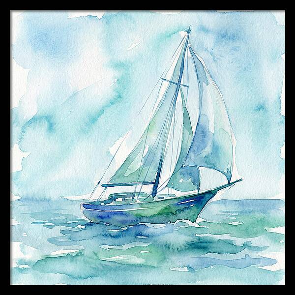 Sailboat Gliding Through Waves