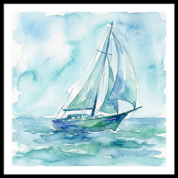 Sailboat Gliding Through Waves