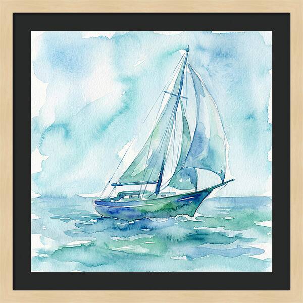 Sailboat Gliding Through Waves