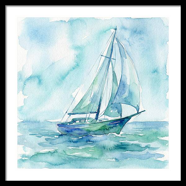 Sailboat Gliding Through Waves
