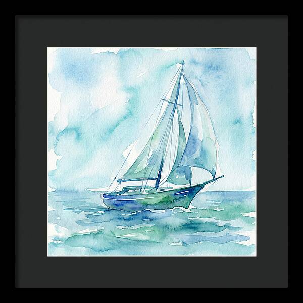 Sailboat Gliding Through Waves
