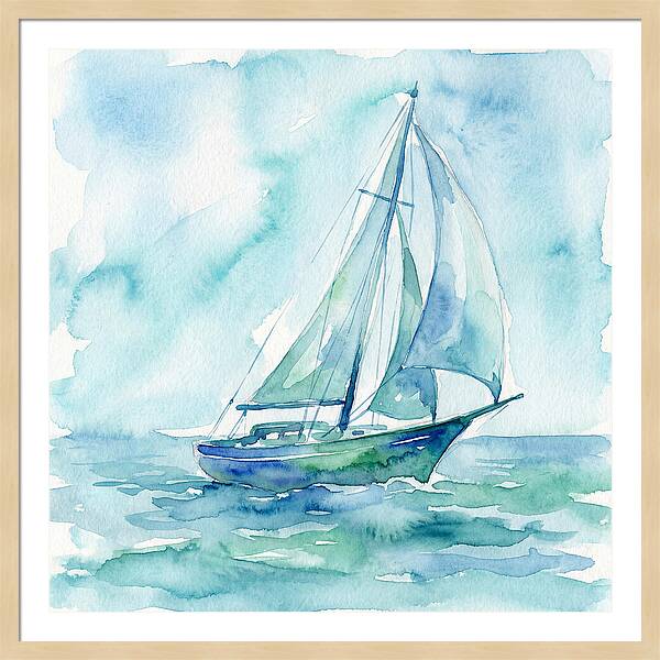 Sailboat Gliding Through Waves