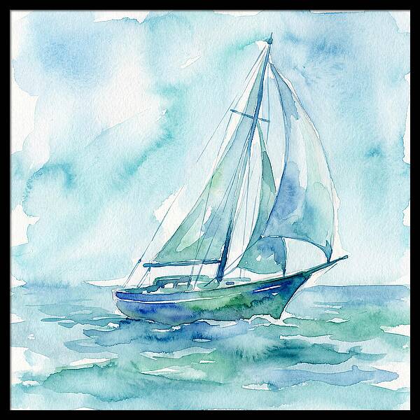 Sailboat Gliding Through Waves