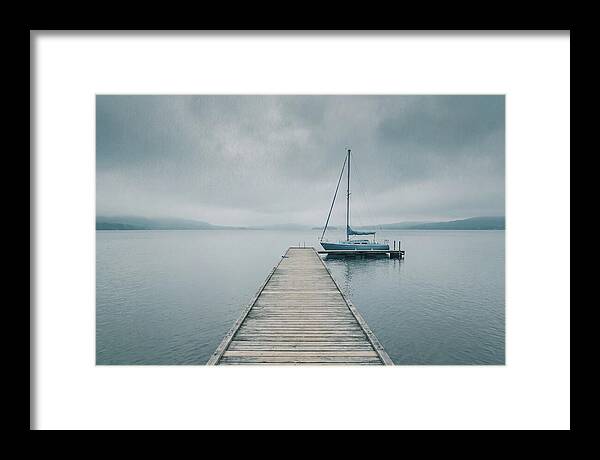 Sailboat Moored At Dock