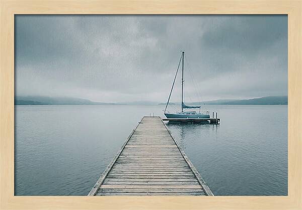 Sailboat Moored At Dock