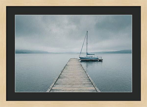 Sailboat Moored At Dock