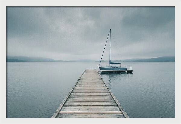 Sailboat Moored At Dock