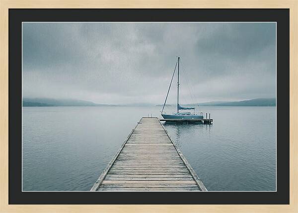 Sailboat Moored At Dock