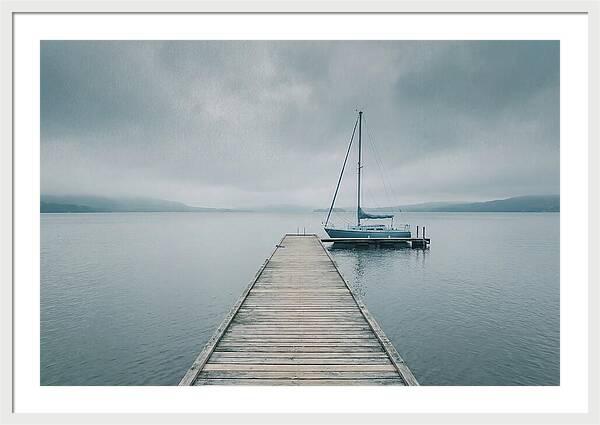 Sailboat Moored At Dock