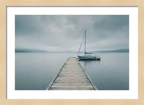Sailboat Moored At Dock