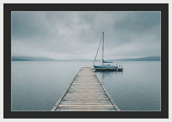 Sailboat Moored At Dock