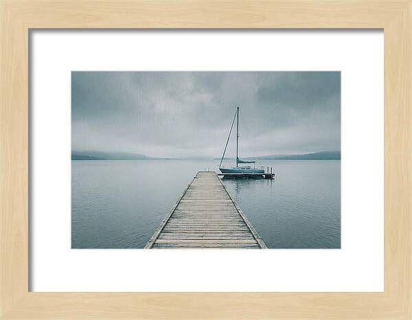 Sailboat Moored At Dock