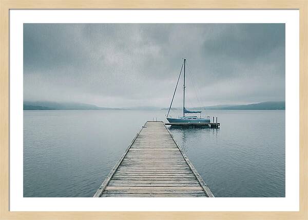 Sailboat Moored At Dock