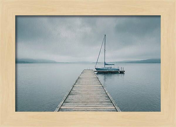 Sailboat Moored At Dock