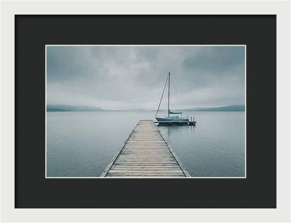 Sailboat Moored At Dock