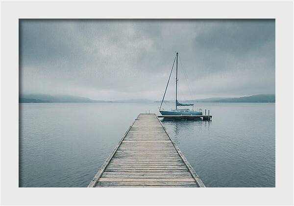 Sailboat Moored At Dock