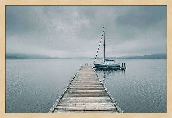 Sailboat Moored At Dock