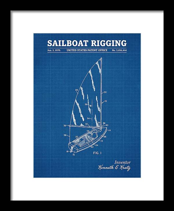 Sailboat Rigging Blueprint Patent Us3656444a