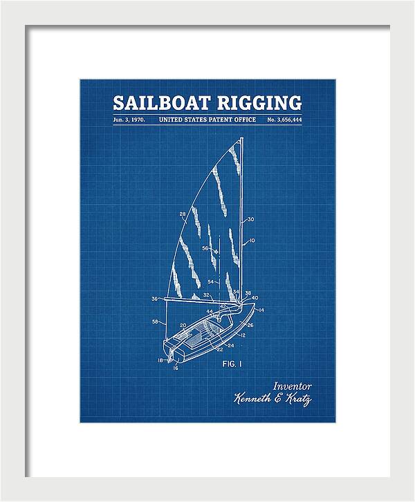 Sailboat Rigging Blueprint Patent Us3656444a