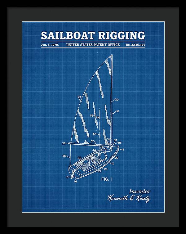 Sailboat Rigging Blueprint Patent Us3656444a