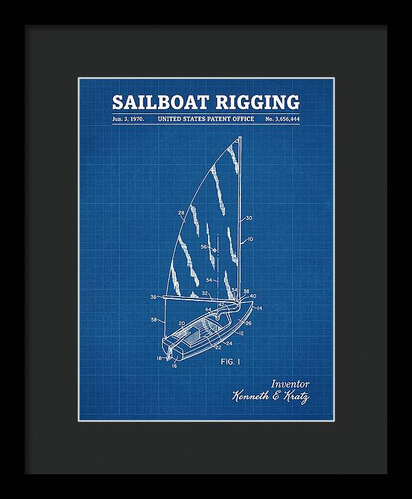 Sailboat Rigging Blueprint Patent Us3656444a