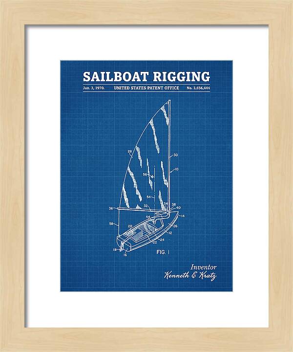 Sailboat Rigging Blueprint Patent Us3656444a