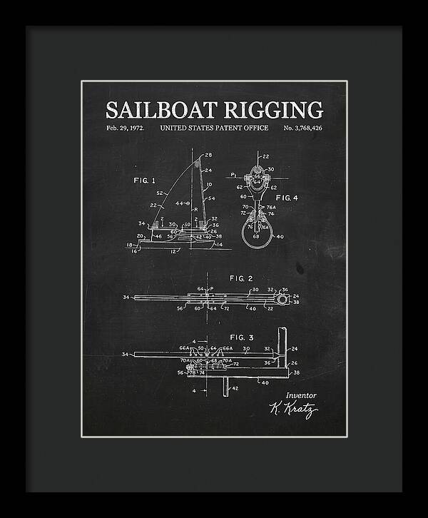 Sailboat Rigging Chalkboard Patent Us3768426a