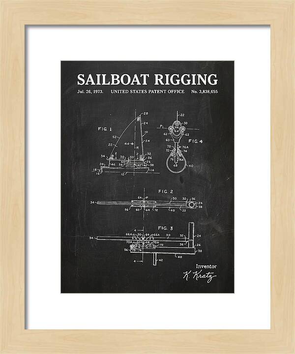 Sailboat Rigging Chalkboard Patent Us3838655a