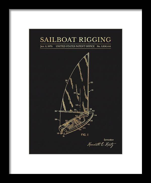 Sailboat Rigging Gold Patent Us3656444a