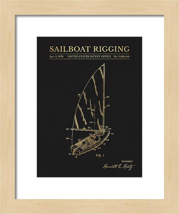 Sailboat Rigging Gold Patent Us3656444a
