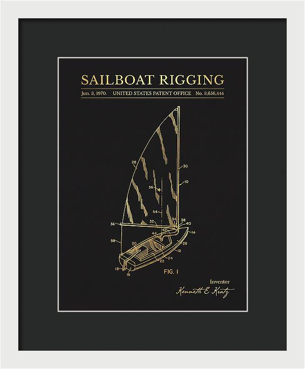 Sailboat Rigging Gold Patent Us3656444a