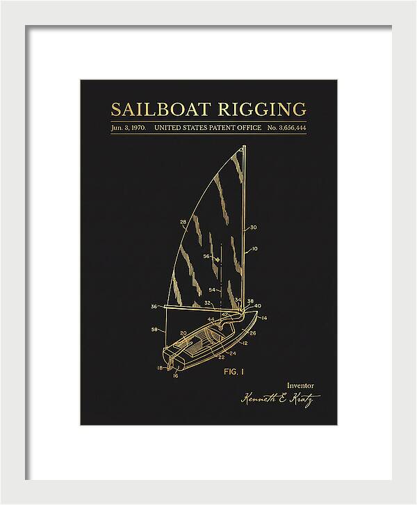 Sailboat Rigging Gold Patent Us3656444a