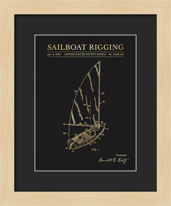 Sailboat Rigging Gold Patent Us3656444a