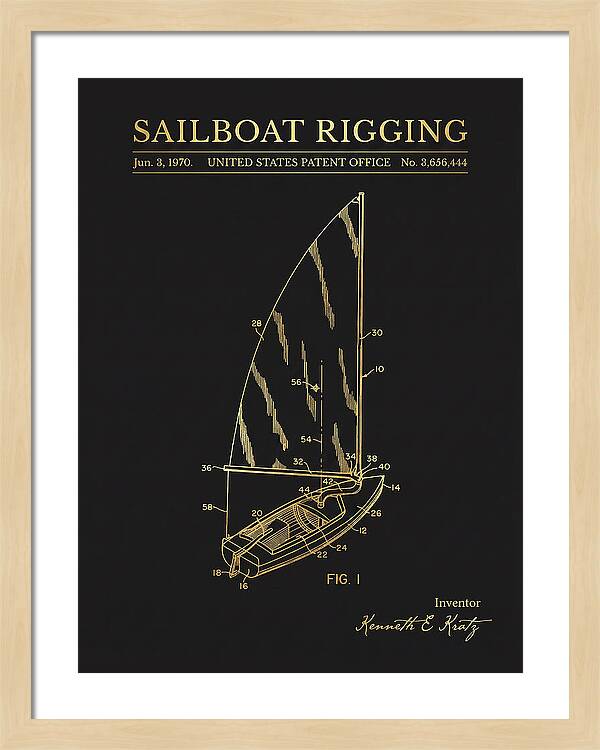 Sailboat Rigging Gold Patent Us3656444a