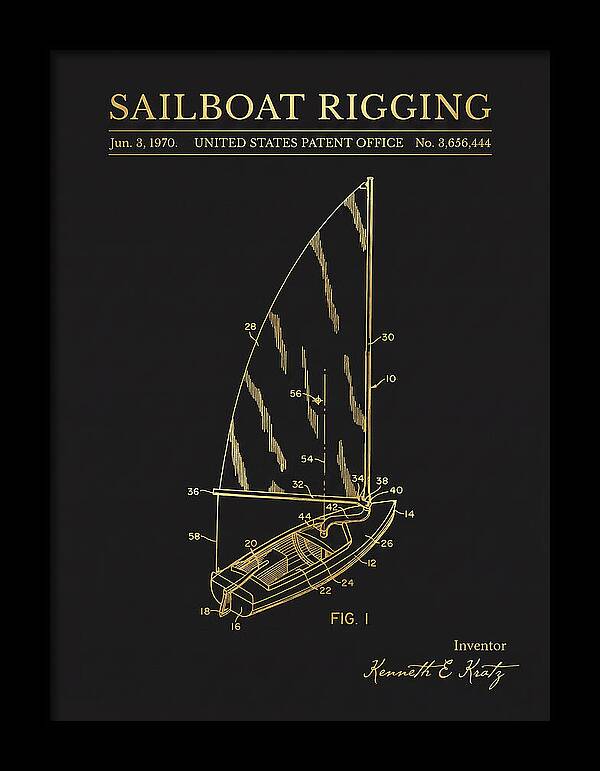 Sailboat Rigging Gold Patent Us3656444a