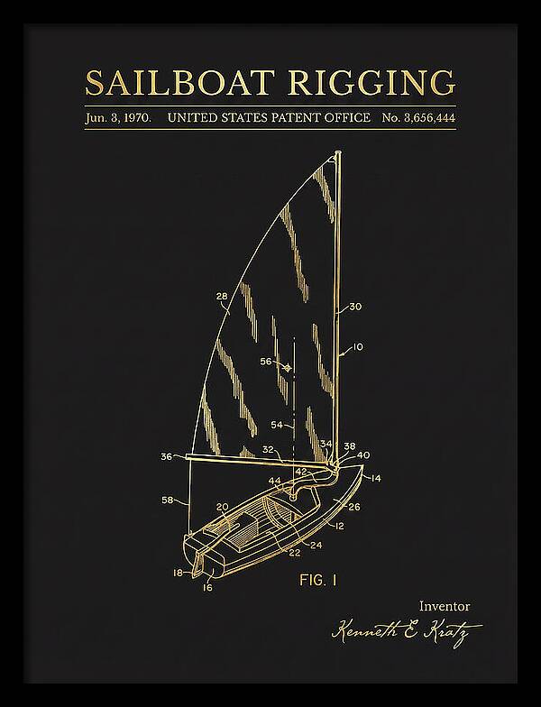 Sailboat Rigging Gold Patent Us3656444a