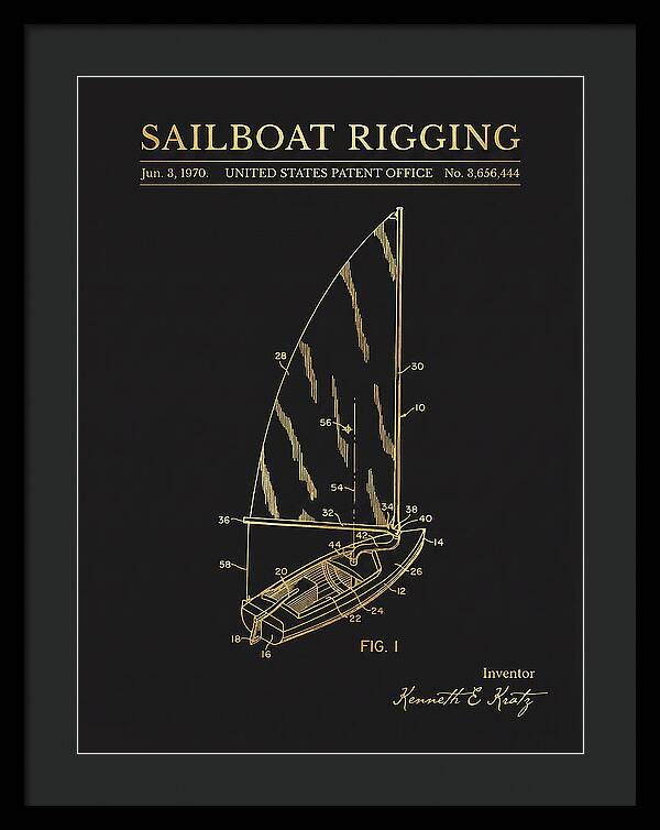 Sailboat Rigging Gold Patent Us3656444a