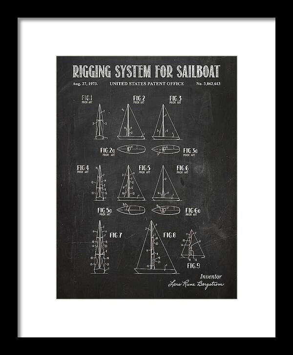 Sailboat Rigging System Chalkboard Patent Us3862613a