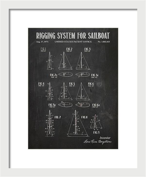 Sailboat Rigging System Chalkboard Patent Us3862613a