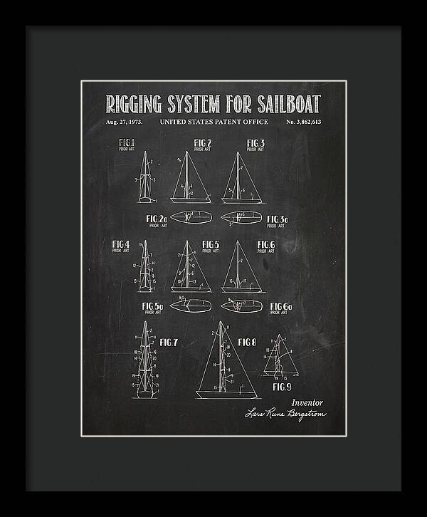 Sailboat Rigging System Chalkboard Patent Us3862613a