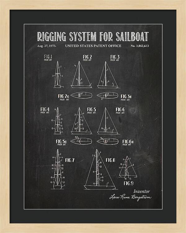 Sailboat Rigging System Chalkboard Patent Us3862613a
